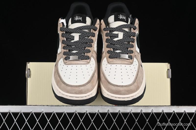 Nike Air Force 1'07 Low Stussy Collaboration - Milk Tea Low Top Casual Sneakers - XZ6188-999