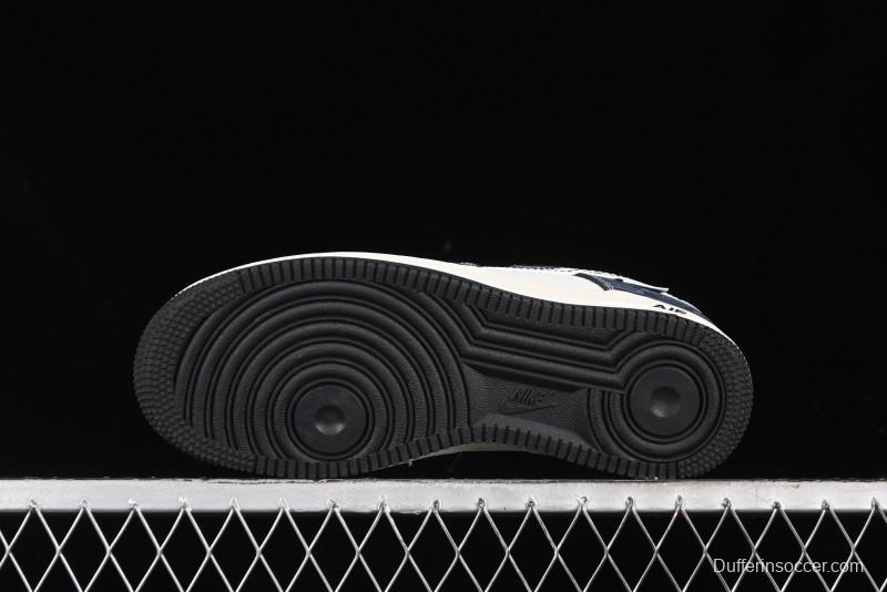 Nike Air Force 1 '07 Low Supreme Casual Sneakers in White-Blue Shadow - KK1988-009