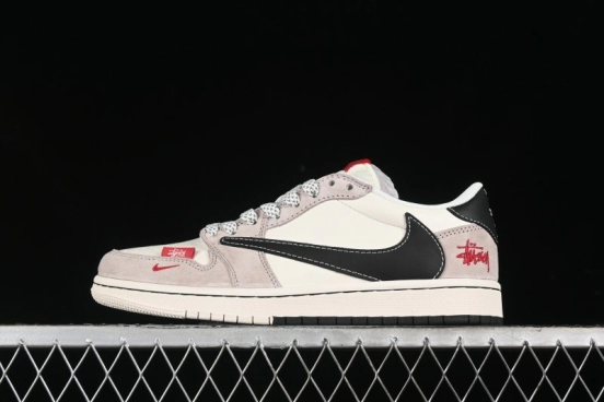 Nike Travis Scott x Fragment Design x Air Jordan 1 Low OG SP AJ1 Retro Sneakers - SJ2068-131