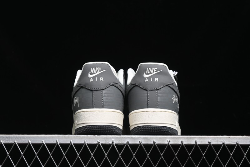 Nike Air Force 1 '07 Low Stussy Collaboration - Light Bone Shadow Low-Top Casual Sneakers - DF0180-008