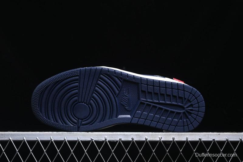 Nike Air Jordan 1 Low Supreme x The North Face Retro Basketball Shoes - XX3318-188