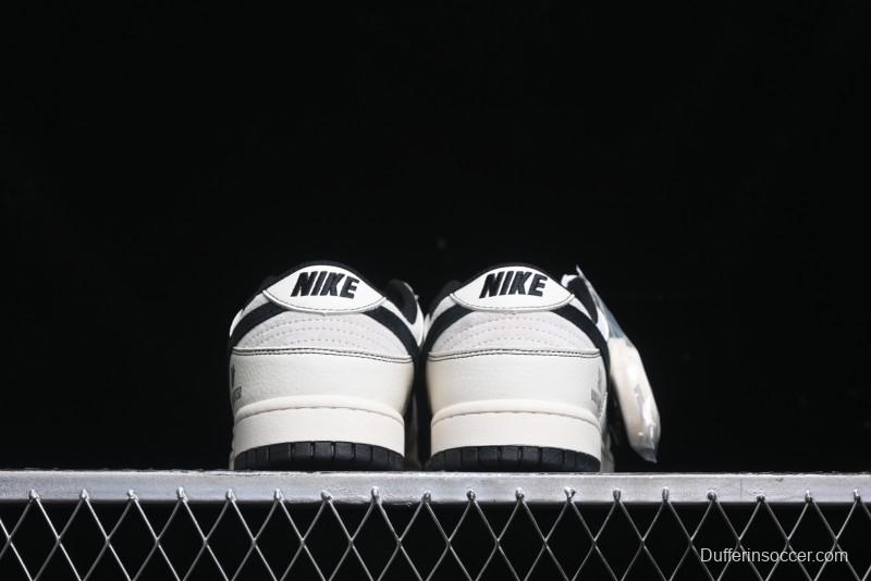 Nike SB Dunk Low UN Collaboration - Beige Black Line Black Sole Anniversary Custom Low-Top Casual Skate Shoes - BB7518-004