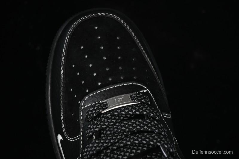 Nike Air Force 1 '07 Low Stussy Collaboration - Samurai Black Low-Top Casual Sneakers - XZ6188-969