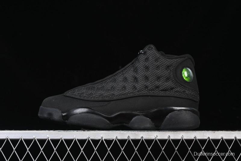 Nike Air Jordan 13 Retro Basketball Shoes with Original 3D Holographic Cat Eye and Carbon Fiber - 414571-011