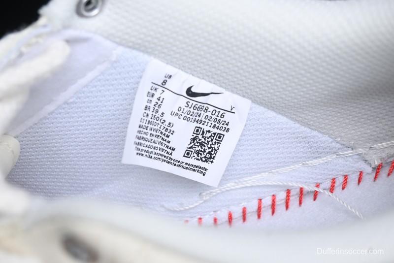 Nike Air Force 1 '07 Low Stussy Collaboration - AF1 White Red Label Low-Top Casual Sneakers - SJ6698-016