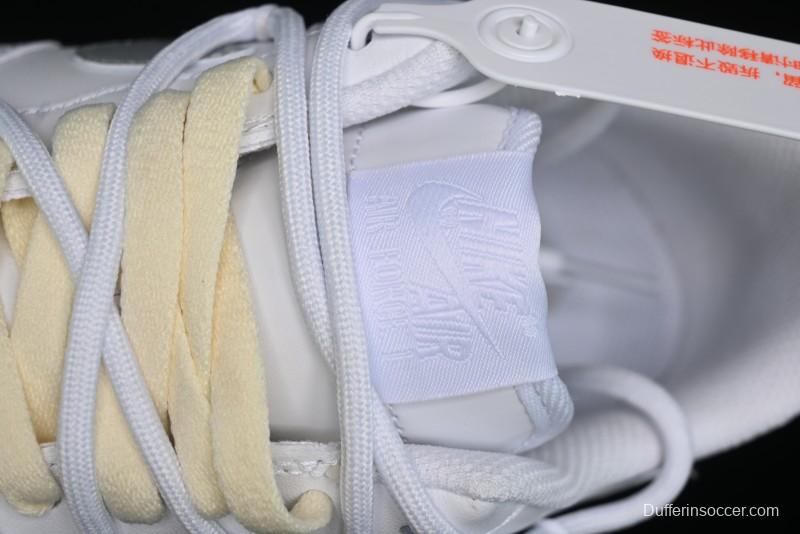 Nike Air Force 1 '07 Low Silver Hook Off-White Style Casual Sneakers - ZH0316-049