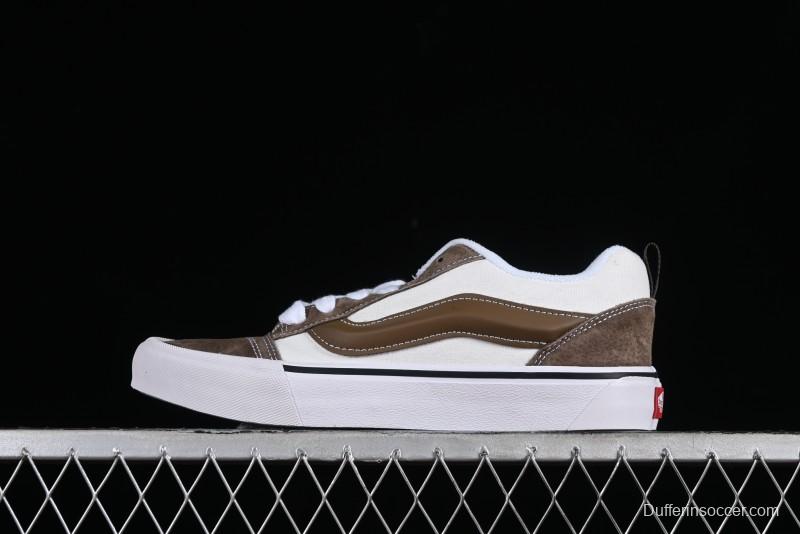Vans Classics Knu Skool Coffee White Brown Slip-On Shoes - VN0009SAK330