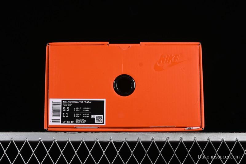 Nike Sacai VaporWaffle 3.0 Deconstructed Sneakers with Overlapping Swoosh and Dual Tongue - CV1363-101