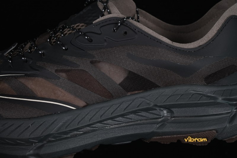 HOKA ONE ONE Satisfy Running Mafate Trail Low-Cut Cushioned Outdoor Hiking Shoes - 1157050 COFF