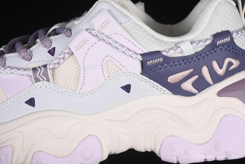 Fila Fusion Retro Mars Running Shoes with Lace-Up Design and Cushioned Sole - F12W432101FGO