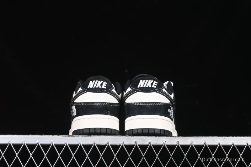 Nike SB Dunk Low The North Face Year of the Snake Black White Black Swoosh Anniversary Custom Low-Top Casual Sneakers - FC1688-210