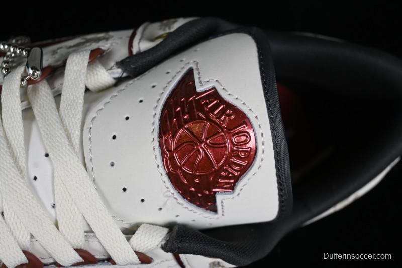 Nike Air Jordan 2 Retro AJ2 Low Top Basketball Shoes with Phoenix Embroidery Dragon Year Limited Edition - FJ5736-100