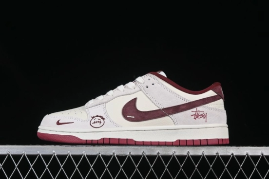 Nike SB Dunk Low Travis Scott x Stussy Triple Collaboration Anniversary Edition Custom Low-Top Casual Skate Shoes - KK1333-031