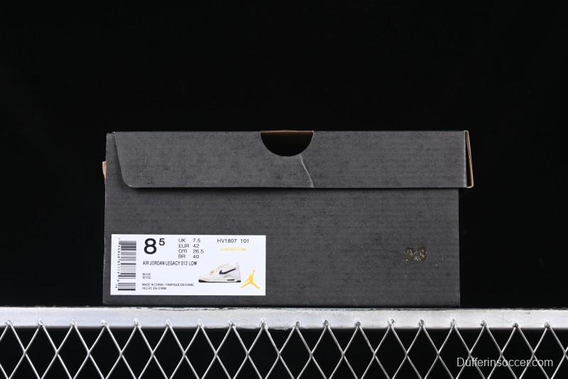 Nike Air Jordan Legacy AJ312 Low Top Sneakers with Velcro Strap and Triple Design - HV1807-101