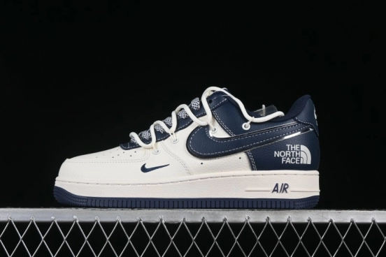 Nike Air Force 1 '07 Low The North Face Collaboration Beige Blue Patchwork Drawstring Casual Shoes - SJ1198-107