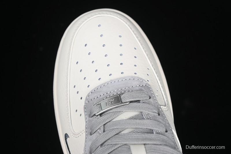 Nike Air Force 1 '07 Low The North Face Collaboration Beige Grey Check Grey Outsole Casual Sneakers - XZ6188-191