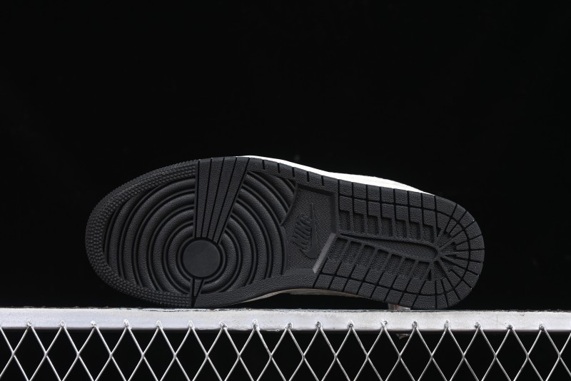 Nike Air Jordan 1 Low Retro Basketball Shoes - Stussy Grey Snake Custom - FC1688-200