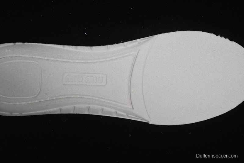 Miu Miu Suede Round Toe Lace-Up Low Top Women's Casual Shoes - 99D4