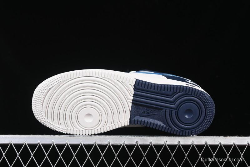 Nike Air Force 1 '07 Low Stussy Collaboration Green Embroidered Swoosh Custom Casual Sneakers - DM6688-021