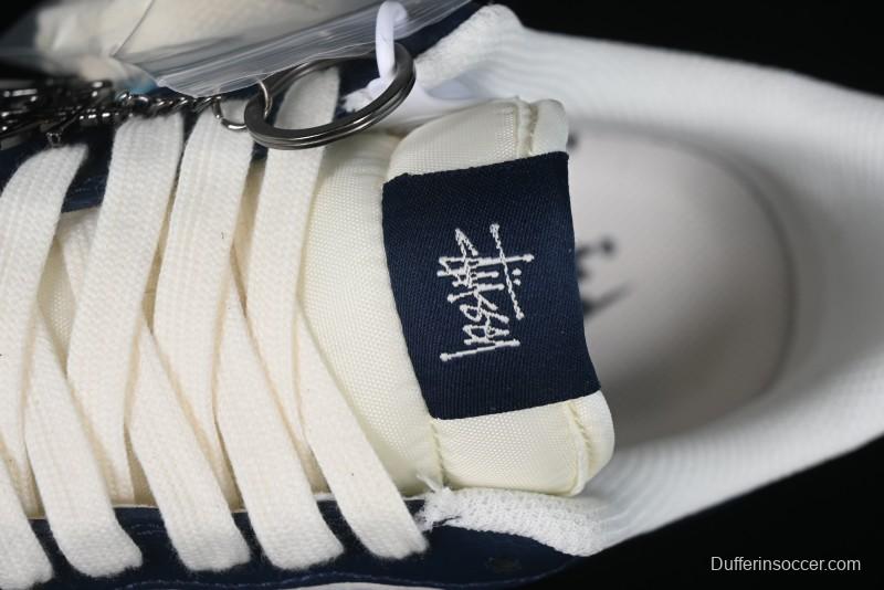 Nike Air Force 1 '07 Low Stussy Collaboration Green Embroidered Swoosh Custom Casual Sneakers - DM6688-021