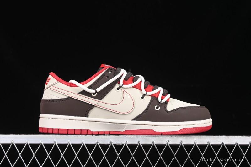 Nike SB Dunk Low Year of the Snake Anniversary Custom Low-Top Casual Skate Shoes - YX5066-268