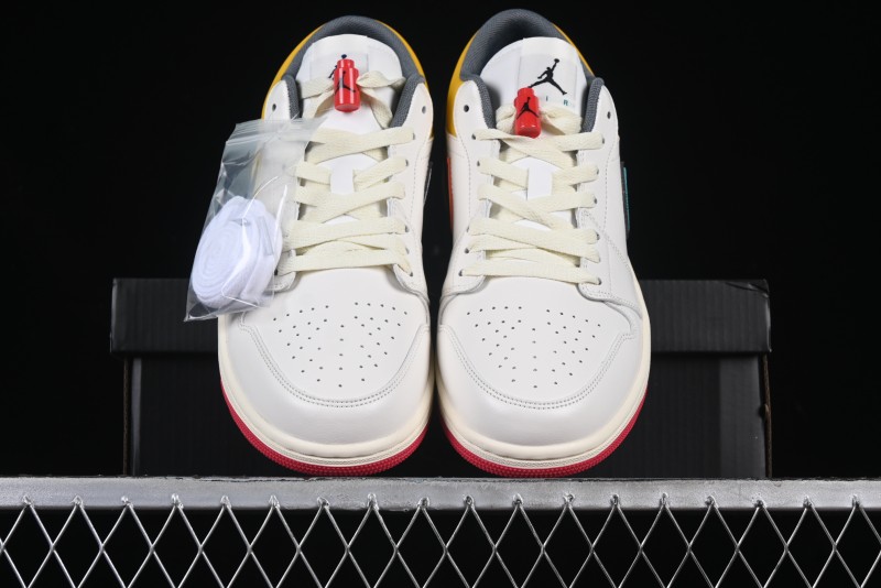 Nike Air Jordan 1 Low AJ1 Mismatch Colorway Low-Top Casual Sneakers - HV4511-133