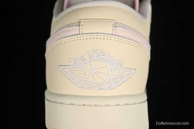 Nike Air Jordan 1 Low AJ1 Khaki Pink Low-Top Lifestyle Basketball Shoes - FQ1925-100