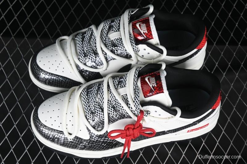 Nike SB Dunk Low Supreme Collaboration Year of the Snake Limited Edition Low-Top Casual Sneakers - CH6336-618