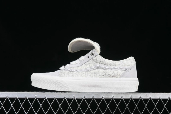 Vans Skool Ext Pearl White Low-Top Casual Skate Shoes - VN000EEMQC5
