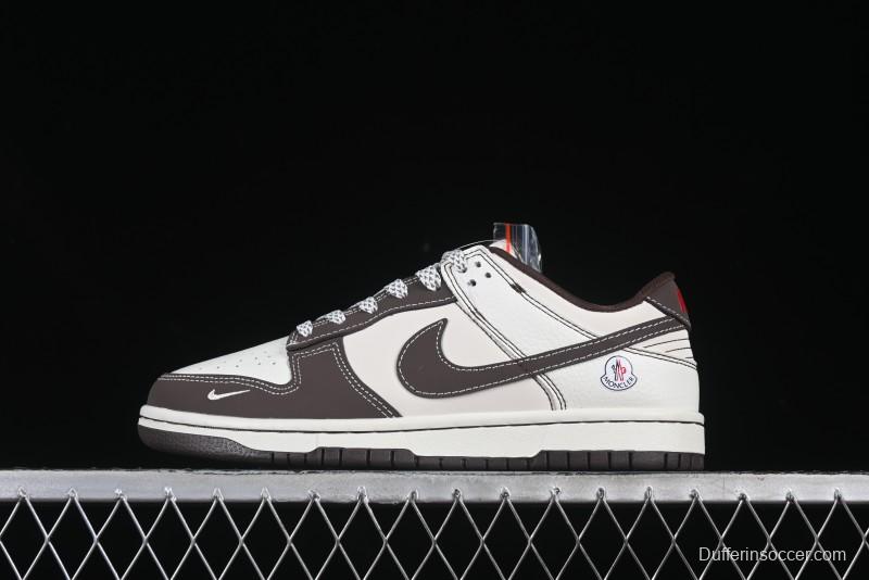 Nike SB Dunk Low Moncler Collaboration Anniversary High-End Customized Low-Top Casual Sneakers - AG3702-854