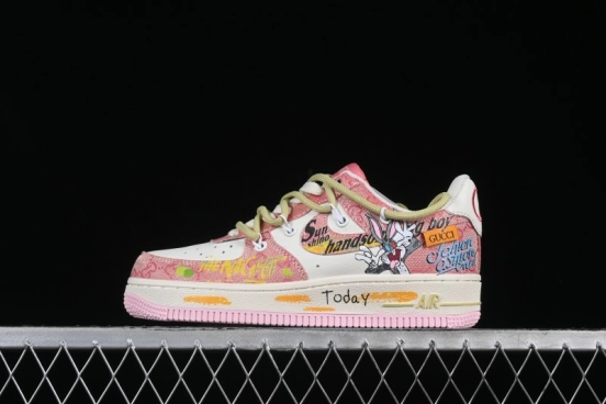 Nike Air Force 1 '07 Low Bugs Bunny Custom Casual Sneakers - BD7700-666