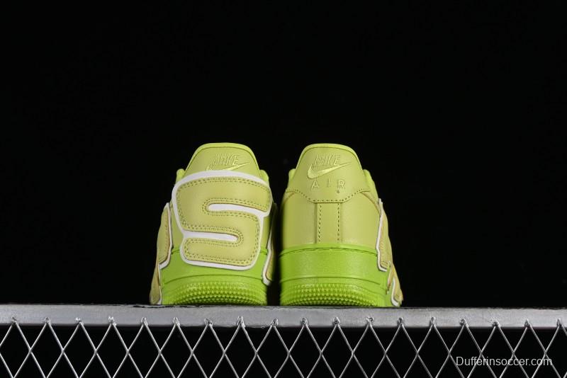 Nike CPFM x Nike Air Force 1 '07 Low Casual Sneakers in Lemon Green with SUNSHINE Design - DC4457-300