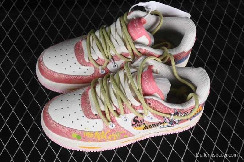 Nike Air Force 1 '07 Low Bugs Bunny Custom Casual Sneakers - BD7700-666