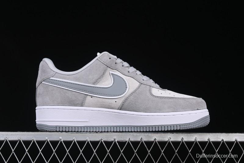 Nike Air Force 1 '07 Low Chrome Hearts Collaboration Silver Grey Low-Top Casual Sneakers - FZ0188-032
