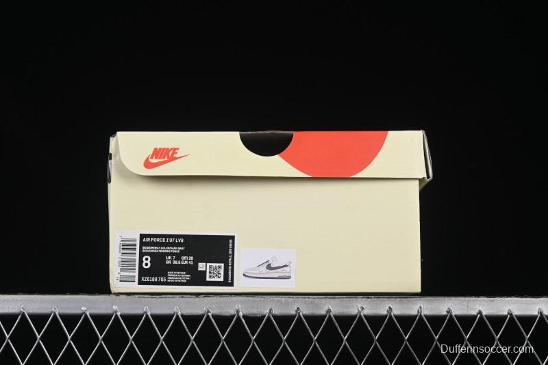 Nike Air Force 1 '07 Low Casual Sneakers in Black Pigskin - XZ6188-705