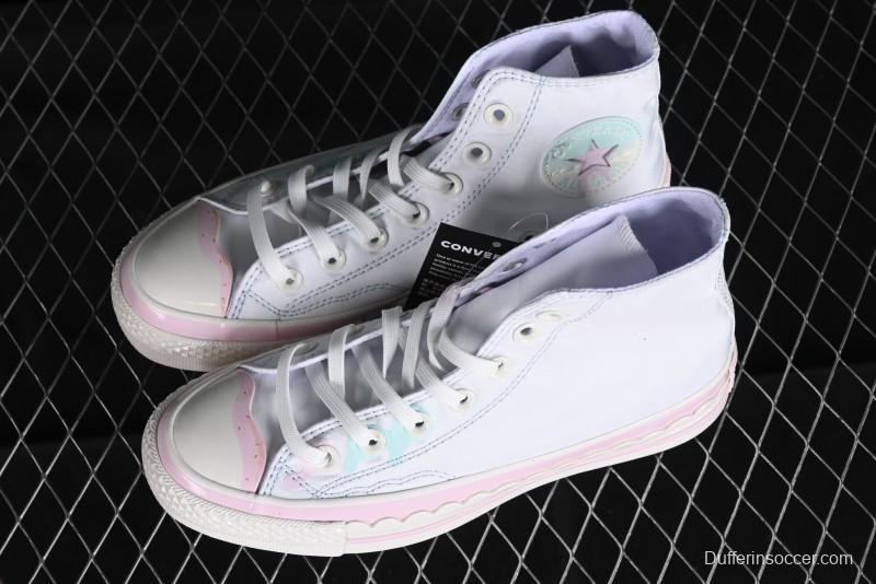 Converse Chuck 1970s Ice Cream Fun White Pink High Top Canvas Sneakers - A10947C