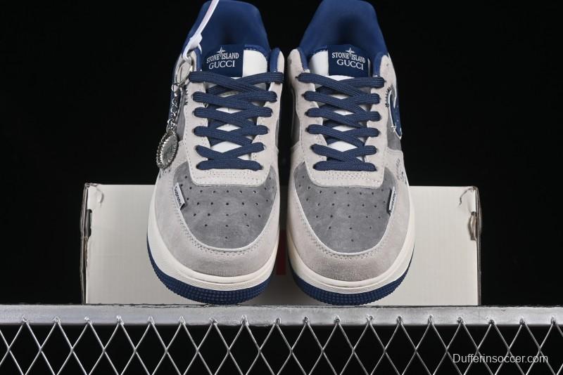 Nike Air Force 1 '07 Low Collaboration with Violent Bear - Snow Grey Pigskin Edition - KK1988-053