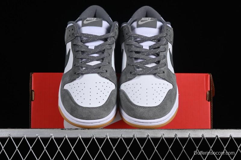 Nike Dunk Low SB Grey Gum Retro Skate Shoes with Suede Overlays - FV0389-100