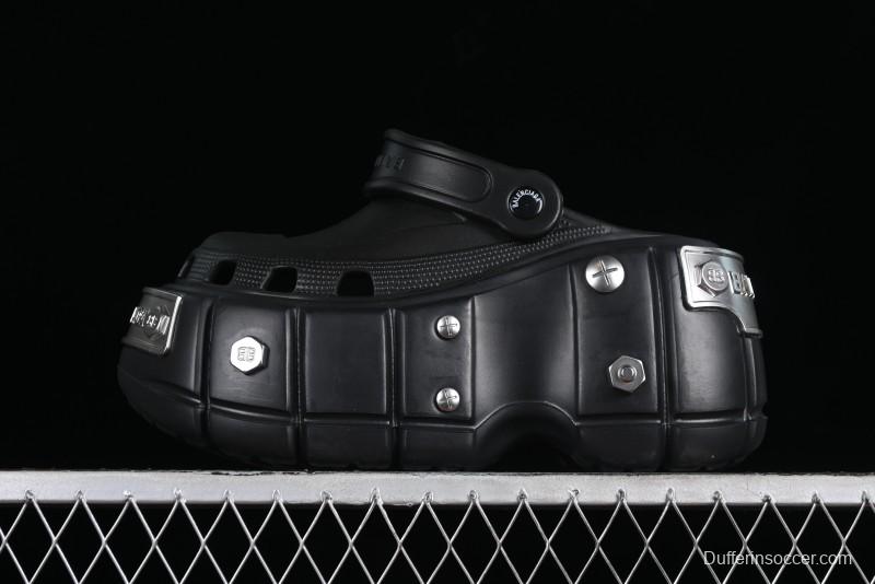Balenciaga Hardcrocs Slide EVA Round Toe Ultra Thick Sole Clog Sandals - W1S8N1081