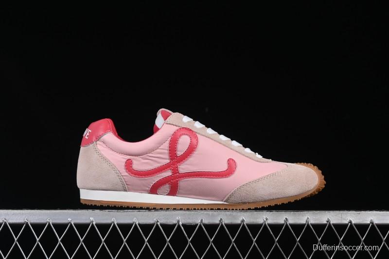 Loewe Ballet Runner 2.0 Sneakers Retro Style Lightweight Casual Sports Shoes - Pink Rose