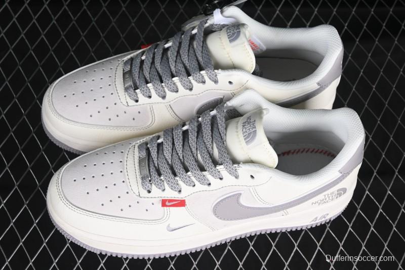 Nike Air Force 1 '07 Low The North Face Collaboration Beige Grey Red Label Casual Sneakers - BB7518-009