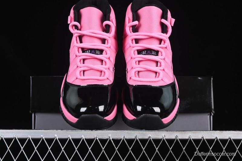 Nike Air Jordan 11 Retro High Top Basketball Shoes in Black Pink - CT8012-500