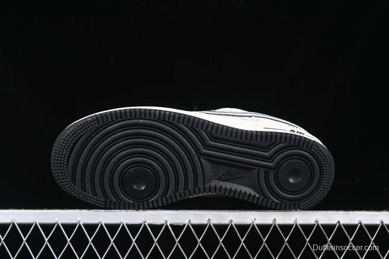 Nike Air Force 1'07 Low The North Face Collaboration - Grey Black Reflective Swoosh Casual Sneakers - DM6688-007