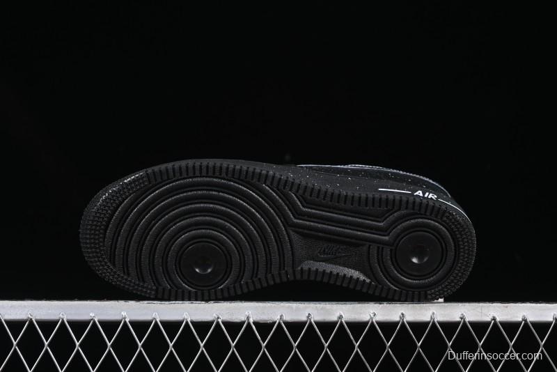 Nike Air Force 1 '07 Low 2D Anime Theme Black White Splatter Casual Sneakers - CK0316-059