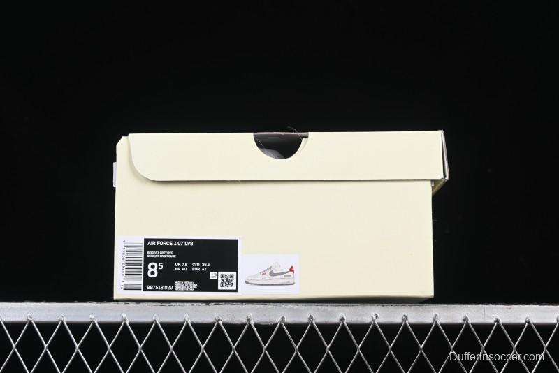 Nike Air Force 1 '07 Low Supreme Casual Sneakers with Full-Length Air Cushion - BB7518-020