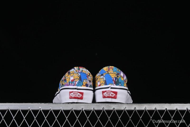 Vans Slip-on Pro Simpson Family All Over Print Low Top Skate Shoes - VN0A3WMD1TJ