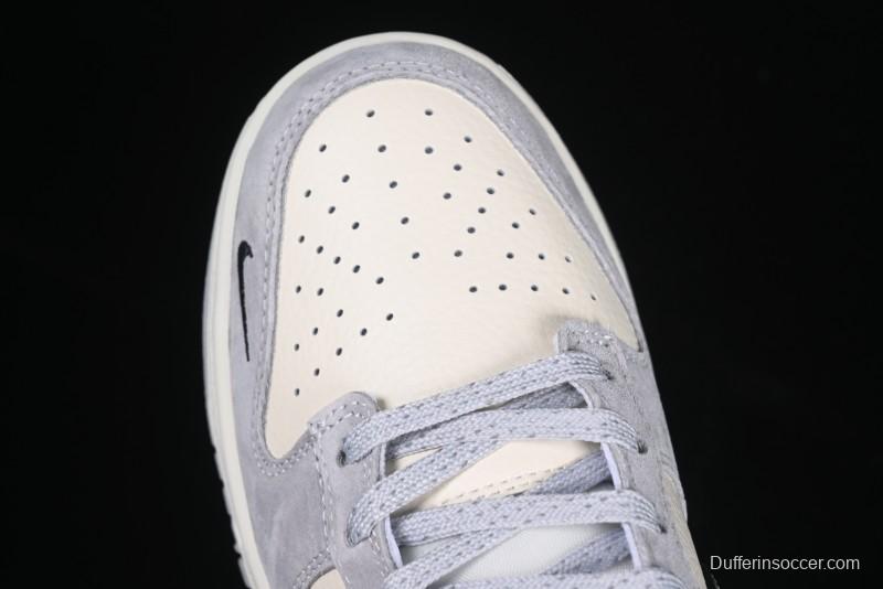 Nike SB Dunk Low The North Face Year of the Snake Grey White Grey Swoosh Anniversary Custom Low-Top Casual Skate Shoes - KK1333-019