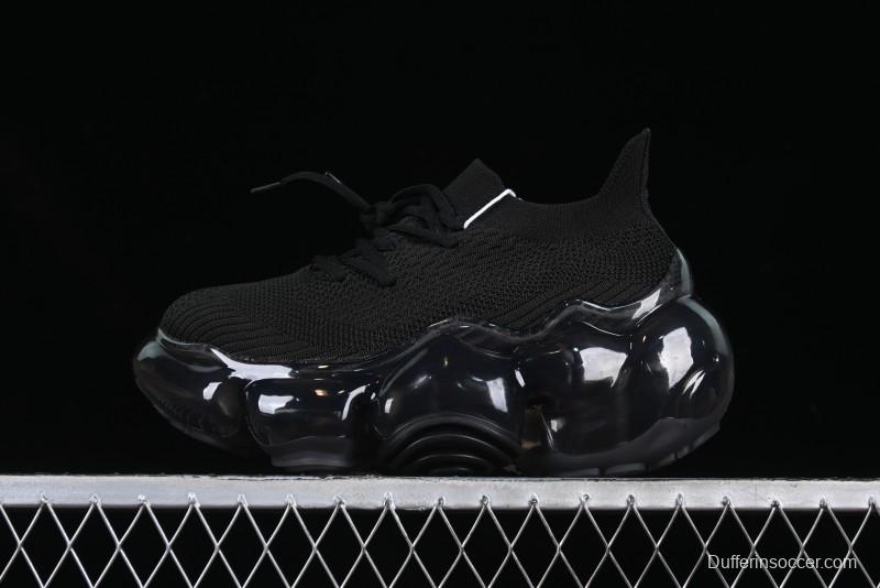 Grounds Big Bubble High Platform Sneakers Black - AJE5