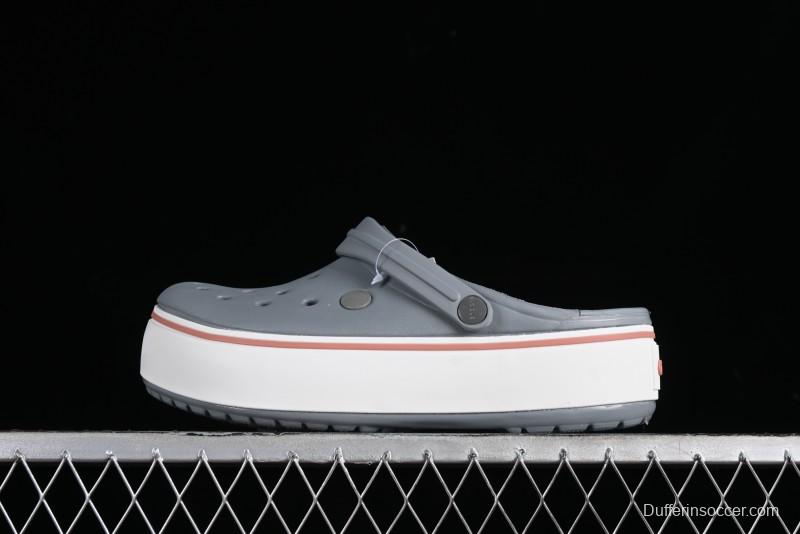 Crocs Crocband Platform Rainbow Comfortable Thick-Soled Clog Sandals - B.D4