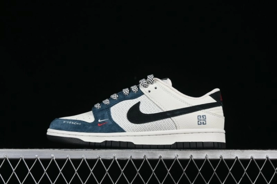 Nike SB Dunk Low Givenchy Monogram Black Hook Anniversary Customized Low-Top Casual Skate Shoes - DJ2024-123
